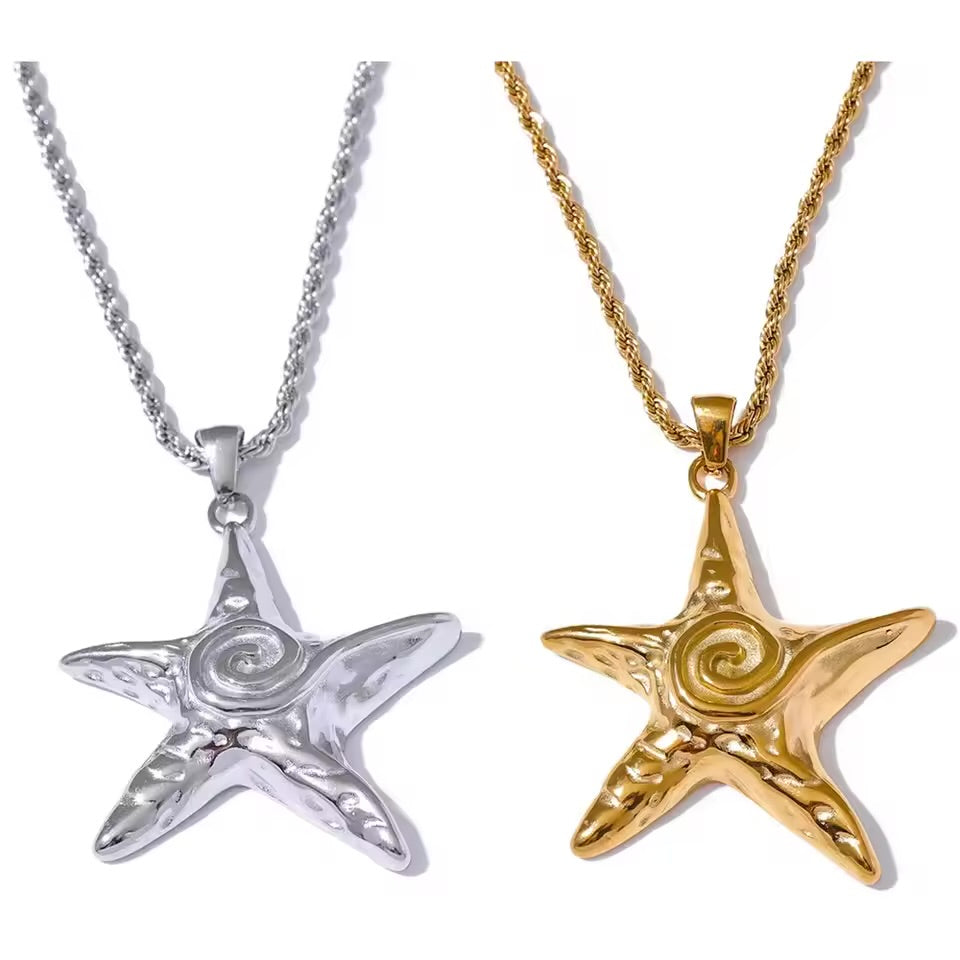 Starfish Spiral Necklace