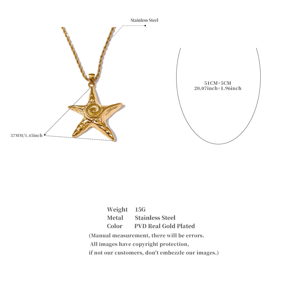 Starfish Spiral Necklace