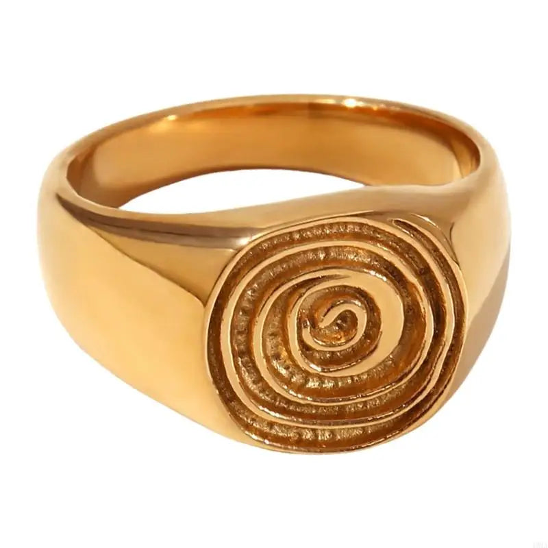 Gold & Silver Spiral Statement Ring