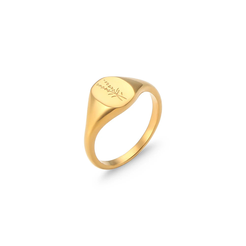 Floral Etched Ring