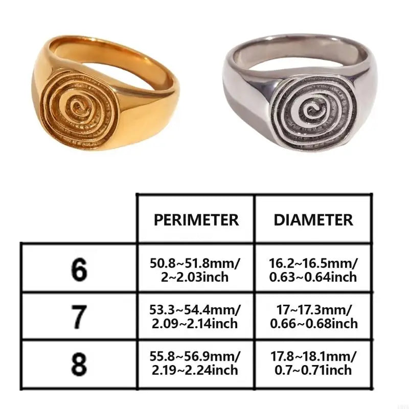 Gold & Silver Spiral Statement Ring