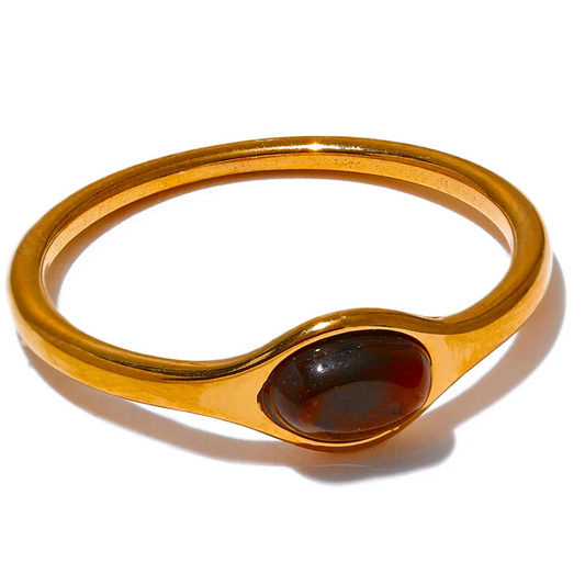 Amber Drop Ring