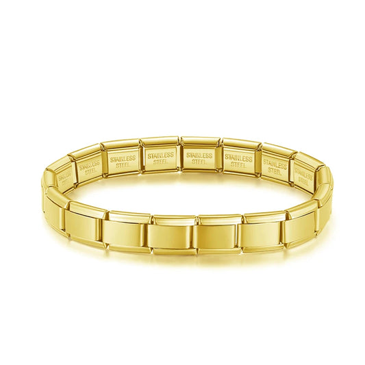 Stainless Steel Italian Link Bracelet Gold