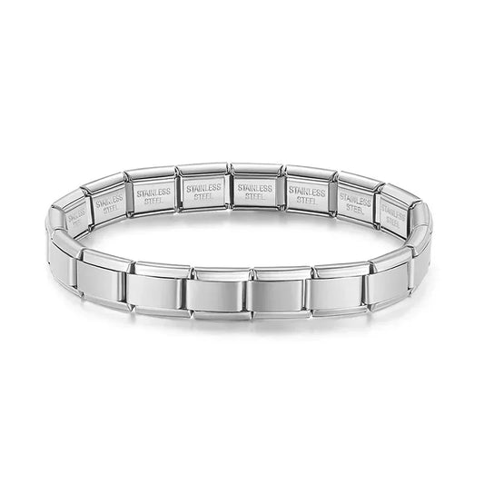 Stainless Steel Italian Link Bracelet Silver